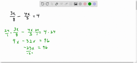 solve-the-equation-and-check-your-solution-if-not-possible-explain-why-frac3-x8-frac4-x34