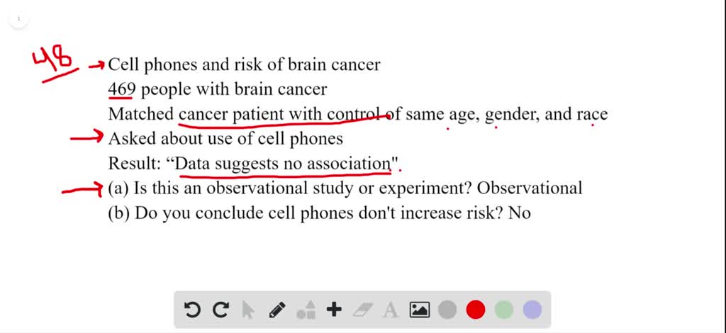 Solved In a study of 420,111 cell phone users, 144 subjects