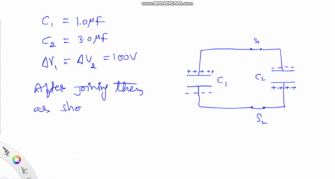 in-fig-28-32-the-capacitances-are-c_110-mu-mathrmf-and-c_230-mu-mathrmf-and-both-capacitors-are-char