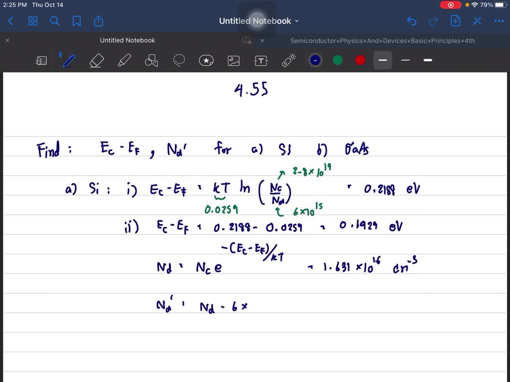 SOLVED A Semiconductor Sample Is Doped With Acceptor Impurities At A 