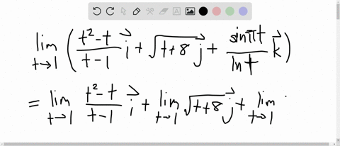 3-4-find-the-limit-lim-_t-rightarrow-1leftfract2-tt-1-mathbfisqrtt8-mathbfjfracsin-pi-tln-t-mathbfkr