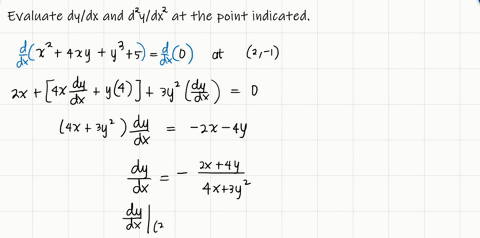 evaluate-d-y-d-x-and-d2-y-d-x2-at-the-point-indicated-x24-x-yy350-quad2-1