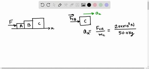 three-boxes-are-lined-up-so-that-they-are-touching-each-other-on-a-nearly-frictionless-plane-as-show