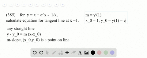 find-the-equation-of-the-tangent-line-to-the-following-equations-at-the-specified-point-yxex-frac1x-