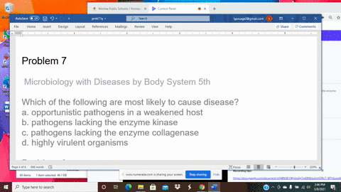 which-of-the-following-are-most-likely-to-cause-disease-a-opportunistic-pathogens-in-a-weakened-host