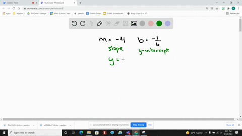 write-an-equation-of-the-line-with-each-given-slope-m-and-y-intercept-0-b-m-4-b-frac16