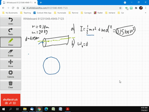 a-uniform-cylinder-of-radius-10-mathrmcm-and-mass-20-mathrmkg-is-mounted-so-as-to-rotate-freely-ab-4
