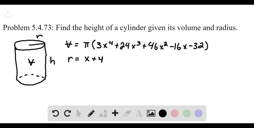 solved-for-the-following-exercises-use-the-given-volume-and-radius-of