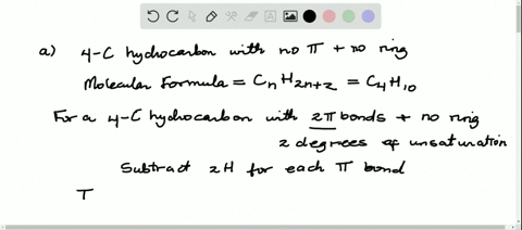 what-is-the-molecular-formula-for-each-of-the-following-a-a-4-carbon-hydrocarbon-with-two-pi-bonds-a