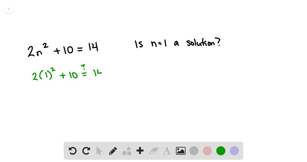 SOLVED:Check to see if the given value of the variable is or is not a ...