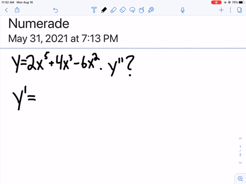 find-the-second-derivative-of-the-given-function-y2-x54-x3-6-x2