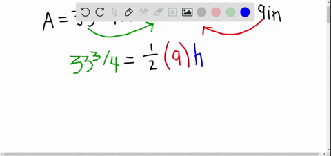 the-area-a-of-the-triangle-is-33-frac34-square-inches-use-the-formula-afrac12-b-h-to-find-the-height