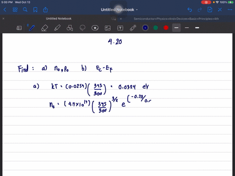 a-if-e_c-e_f028-mathrmev-in-gallium-arsenide-at-t375-mathrmk-calculate-the-values-of-n_0-and-p_0-b-a