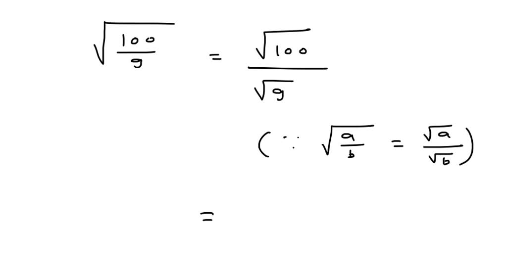 Simplify Using The Quotient Rule For Square Roots