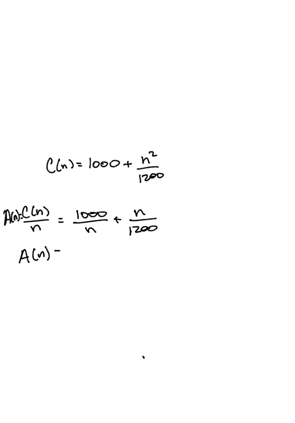 solved-the-total-cost-of-producing-and-selling-n-units-of-a-certain