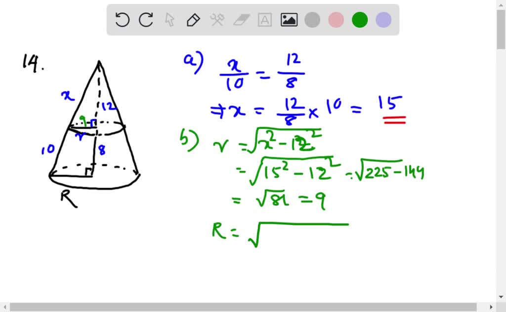 SOLVED:A plane parallel to the base of a cone divides the cone into two ...