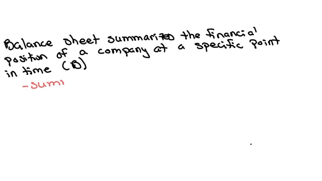 solved-a-balance-sheet-is-designed-to-show-a-the-financial-numerade