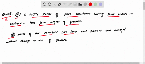 SOLVED:(A): The triple point of a pure substance having three phases in ...
