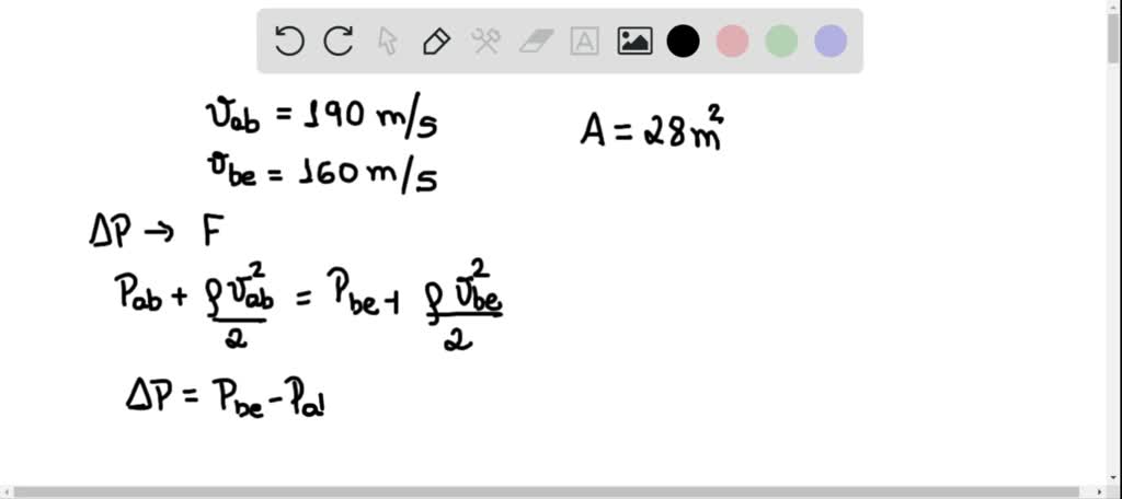 SOLVED:Use Bernoulli's equation to estimate the upward force on an ...