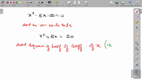 solve-the-given-quadratic-equations-by-completing-the-square-x2-8-x-200