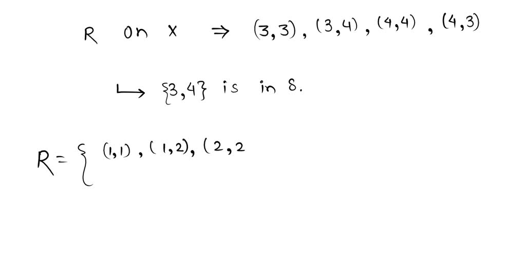 SOLVED:a. Given The Partition {1,2} And {3,4} Of The Set S={1,2,3,4 ...