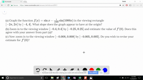 a-graph-the-function-fx-sin-x-frac11000-sin-1000x-in-the-viewing-rectangle-2-pi-2-pi-by-4-4-what-slo