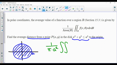 in-polar-coordinates-the-average-value-of-a-function-over-a-region-r-section-153-is-given-by-frac-11