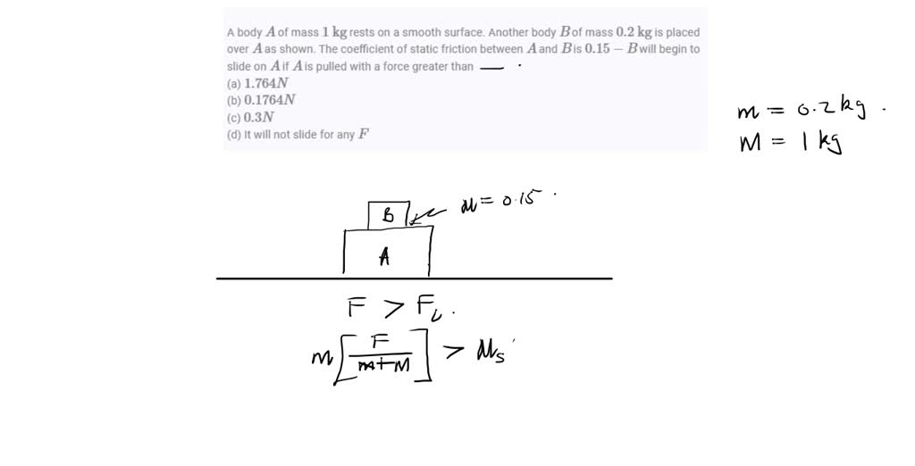 SOLVEDa) A body of mass m slides on a rough horizontal surface. The