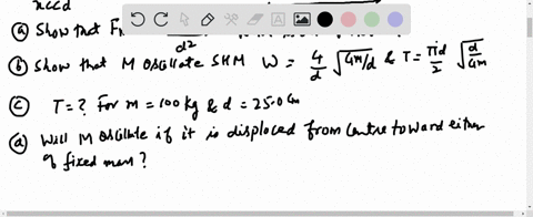 two-point-masses-m-are-held-in-place-a-distance-d-apart-another-point-mass-m-is-midway-between-them-