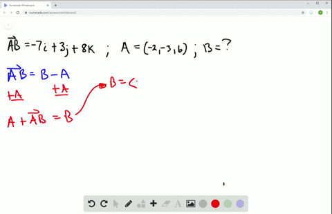 if-overrightarrowa-b-7-mathbfi3-mathbfj8-mathbfk-and-a-is-the-point-2-36-find-b-5