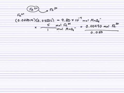 a-solution-contains-both-ironii-and-ironiii-ions-a-5000-mathrmml-sample-of-the-solution-is-titrated-