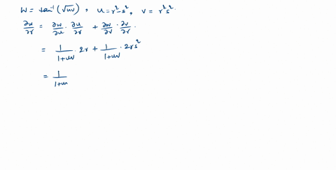 use-the-chain-rule-to-find-the-indicated-partial-derivatives-wtan-1-sqrtu-v-ur2-s2-vr2-s2-fracpartia