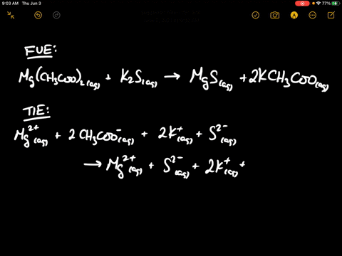 suppose-solutions-of-magnesium-acetate-and-potassium-sulfide-were-mixed-if-a-reaction-occurred-the-p
