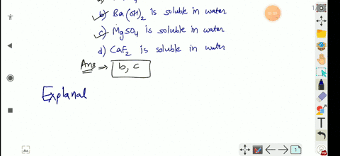 select-the-correct-statements-a-mathrmbaso_4-is-soluble-in-water-b-mathrmbamathrmoh_2-is-soluble-i-2
