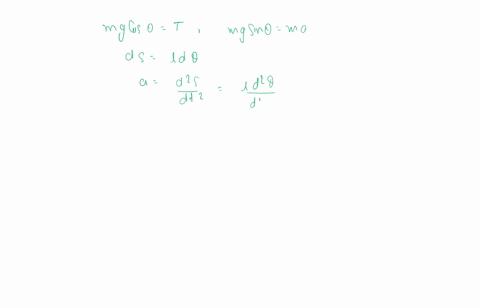 a-simple-pendulum-is-a-small-mass-m-suspended-as-shown-by-a-weightless-string-show-that-for-small-os