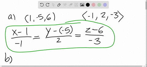 a-find-symmetric-equations-for-the-line-that-passes-through-the-point-1-5-6-and-is-parallel-to-the-v