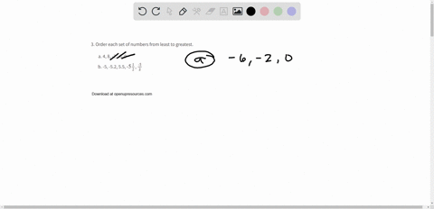 order-each-set-of-numbers-from-least-to-greatest-a-48-2-60-b-5-5255-5-frac12-frac-52