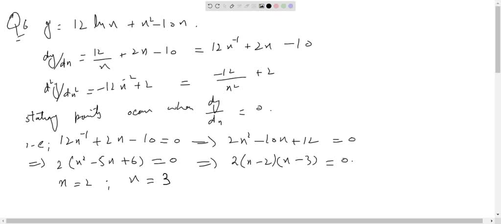 Find the values of x at which maximum and minimum values of y and ...