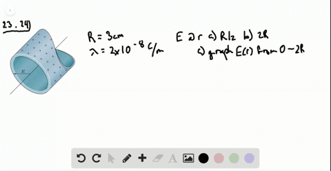 figure-23-40-shows-a-section-of-a-long-thin-walled-metal-tube-of-radius-r300-mathrmcm-with-a-charge