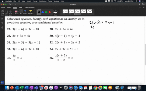 solve-each-equation-identify-each-equation-as-an-identity-an-inconsistent-equation-or-a-conditiona-5