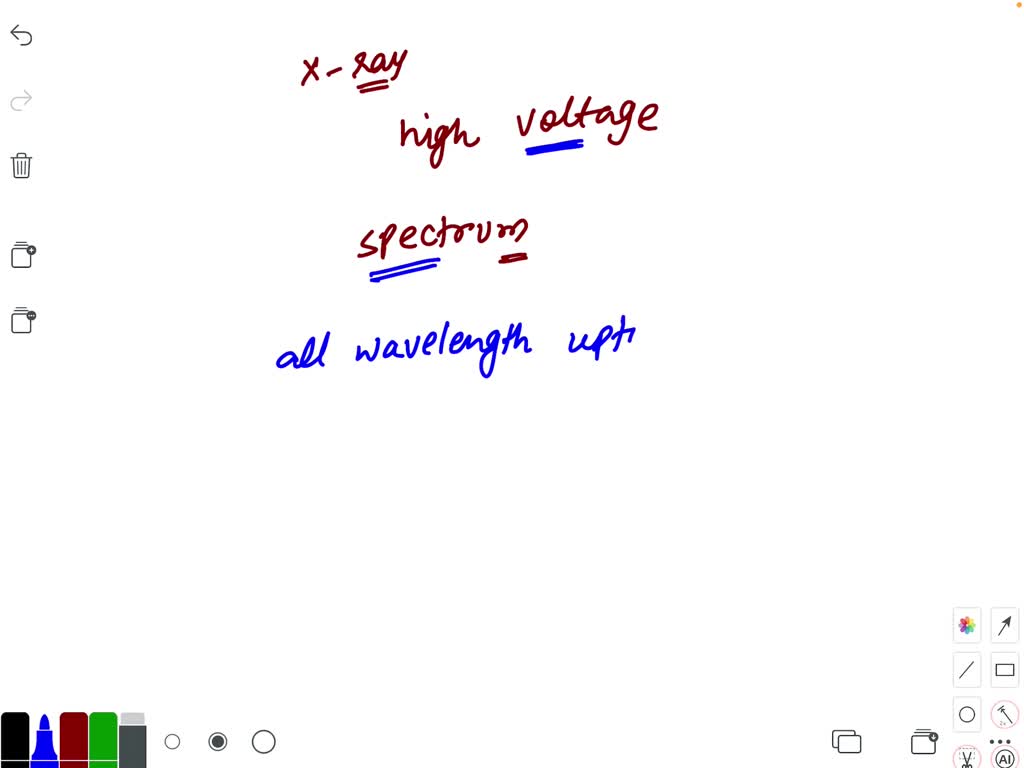 An X ray tube is working at a high voltage. The spectrum of the X