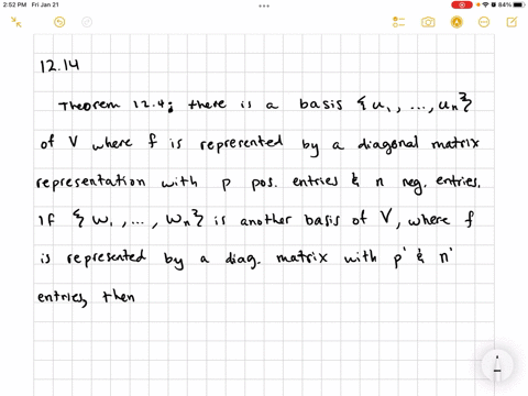 prove-theorem-125-let-f-be-a-symmetric-bilinear-form-on-v-over-mathbfr-then-there-exists-a-basis-of-