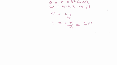 the-angular-position-of-a-pendulum-is-represented-by-the-equation-theta00320-cos-omega-t-where-theta