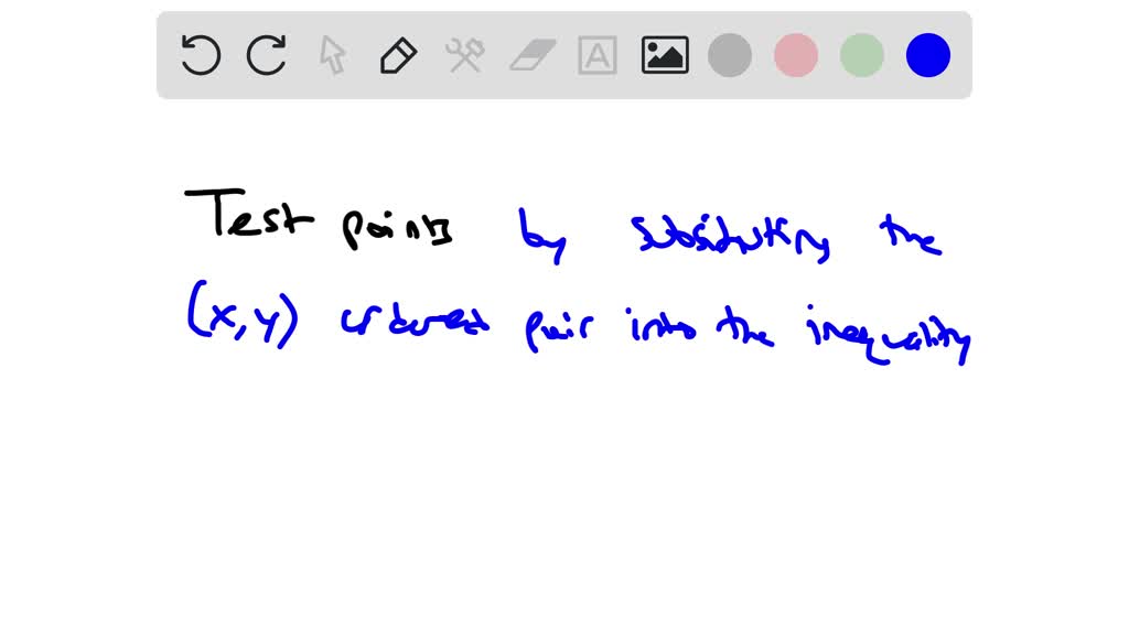 Solved explain how to use a test point to identify the solution region