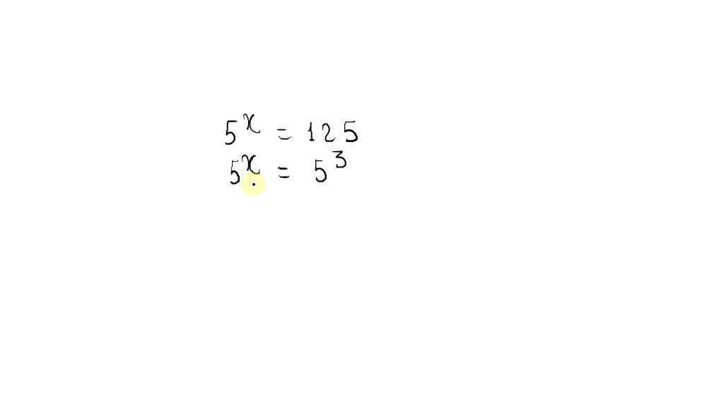 Solve 5 X 125