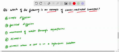 which-of-the-following-is-an-example-of-carrier-mediated-transport-a-simple-diffusion-b-facilitated-