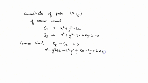 the-coordinates-of-the-poles-of-the-common-chord-of-the-circles-x2y212-and-x2y2-5-x2-y-20-with-respe