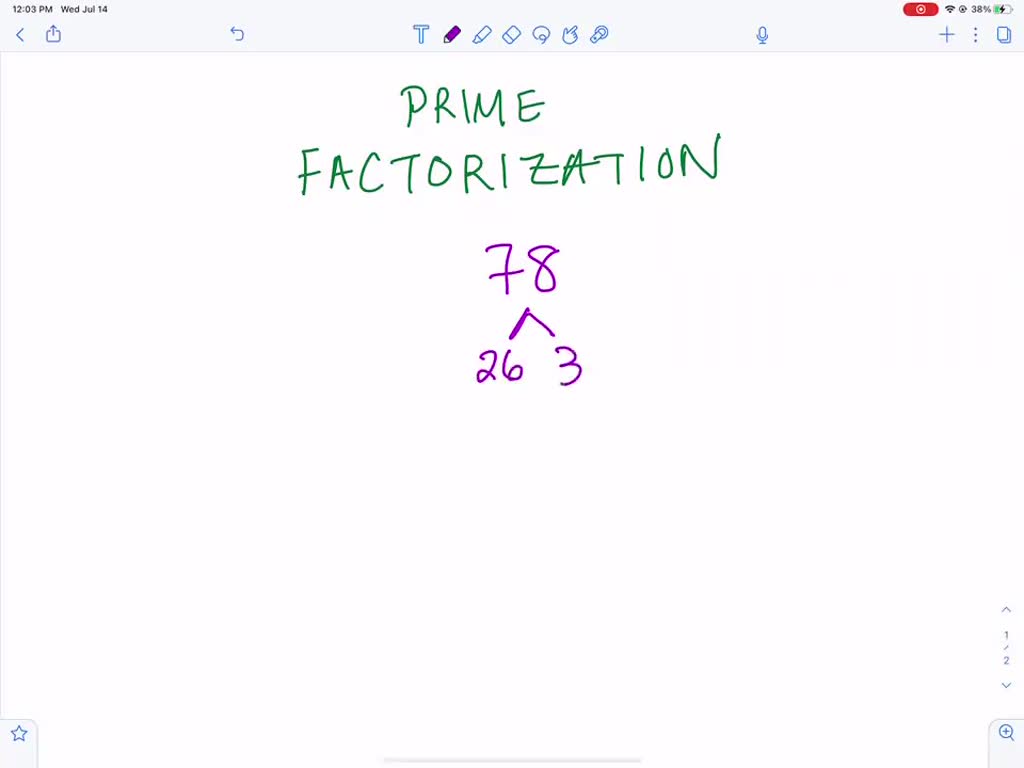 SOLVED:In the following exercises, find the prime factorization. 78
