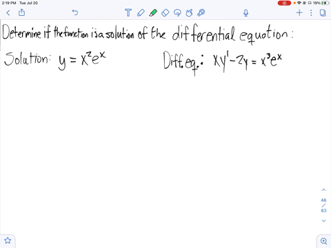 determine-whether-the-function-is-a-solution-of-the-differential-equation-x-yprime-2-yx3-ex-yx2-ex