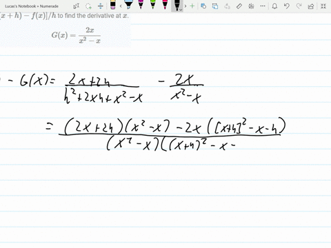 use-fprimexlim-_h-rightarrow-0fxh-fx-h-to-find-the-derivative-at-x-gxfrac2-xx2-x-2